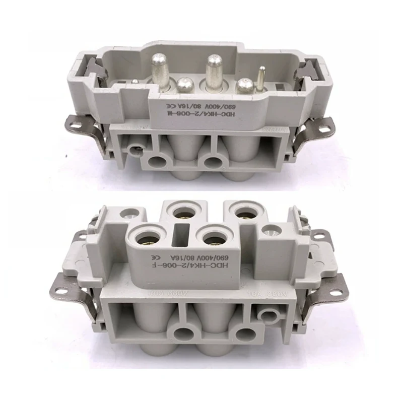 80A 4+2 पिन हेवी ड्यूटी कनेक्टर घाला